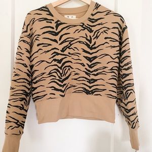 Madewell cropped tiger sweatshirt